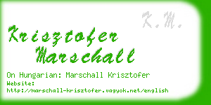 krisztofer marschall business card